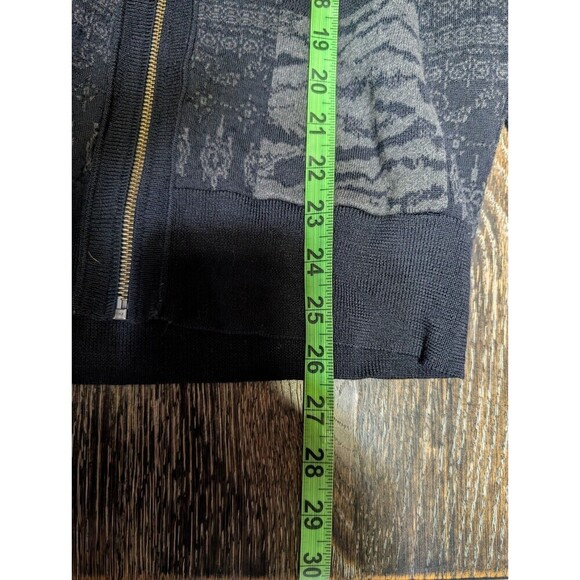 Allsaints Art Aztec Full Zip Cardigan Medium Cashmere Silk - Picture 7 of 7